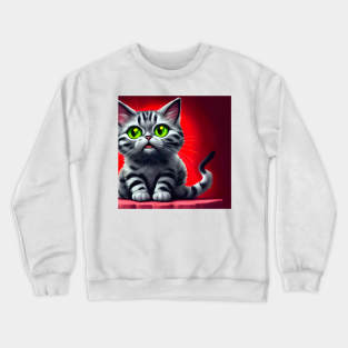 Colorful Cat Art Designs Crewneck Sweatshirt